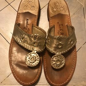 Gold Jack Rogers sandals